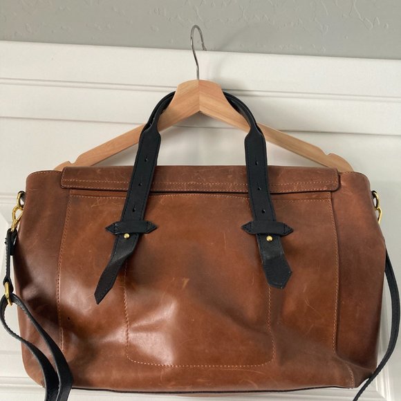 Anthropologie Tribeca Leather Satchel - Picture 3 of 5